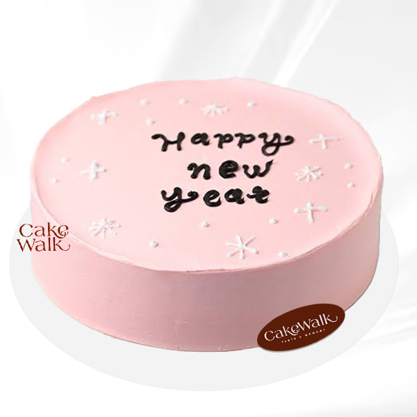 Happy New Year Pastel Cream Cake