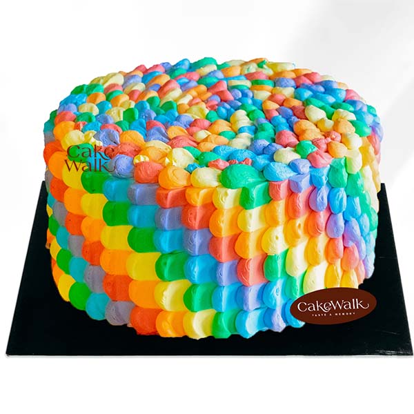 Buttercream Rainbow Cake