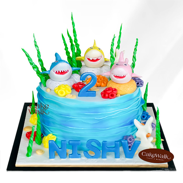 Sea Shark Theme Cake