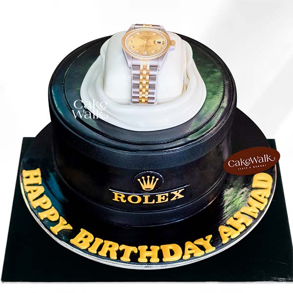 Rolex Watch Black Cake