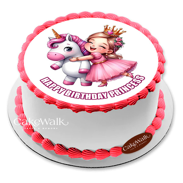 Fairy Princess with Unicorn Cake-2