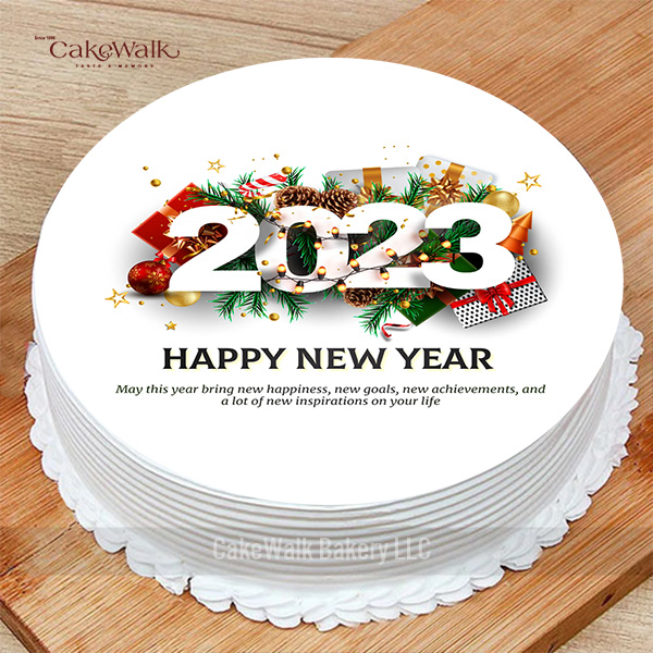New Year Butterscotch Cake | Happy New Year 2021 Butterscotch Cake