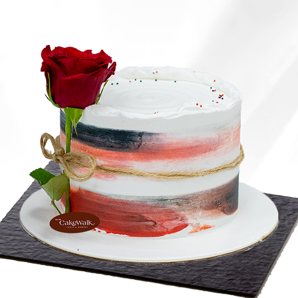 Red Rose Ombre Cake