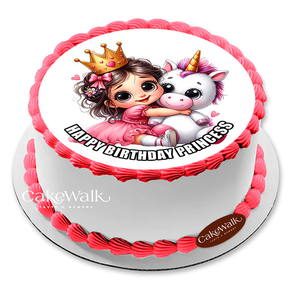 Fairy Princess with Unicorn Cake