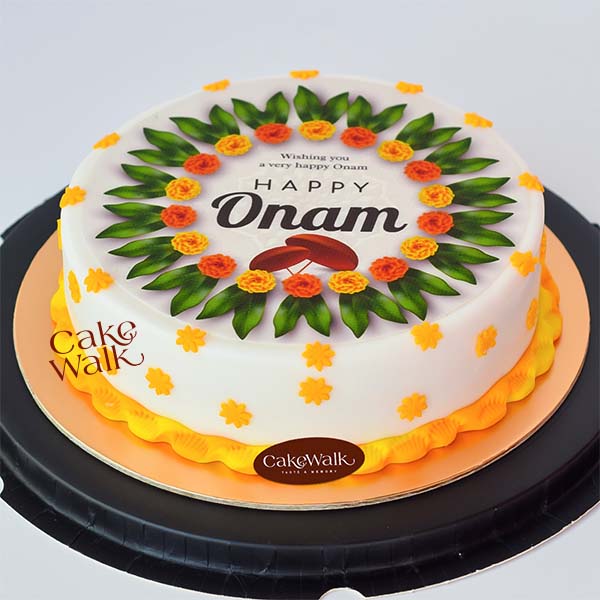 Happy Onam Printed Cake