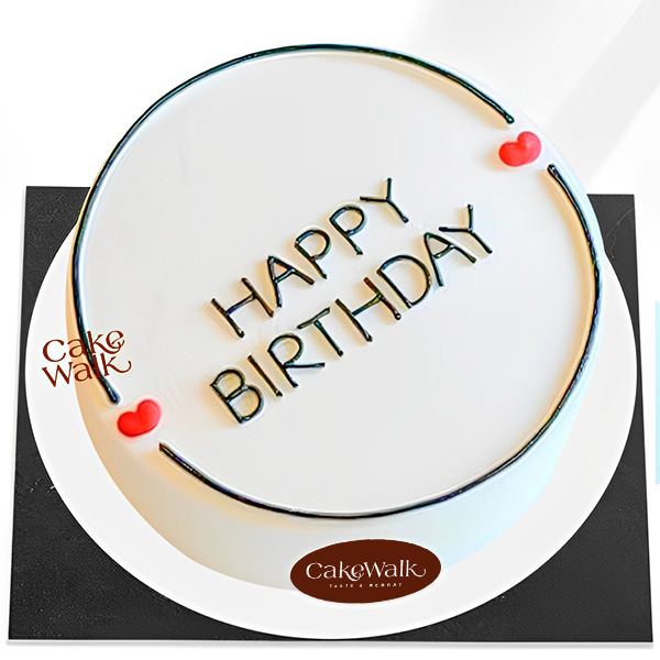 White Special Birthday Cake 
