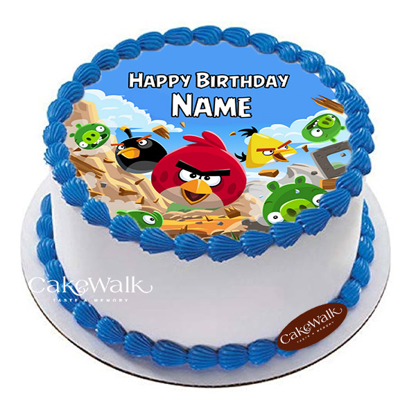 Angry Bird Photo Cream Cake