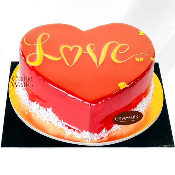 Love Shining Heart Cake