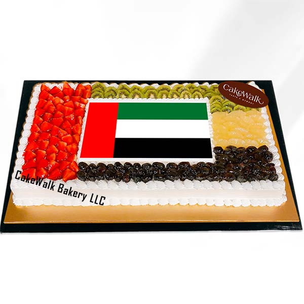 UAE National Flag Cake - Fruits Special