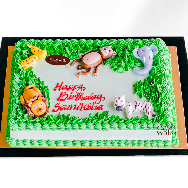 Forest & Animal Theme Cake
