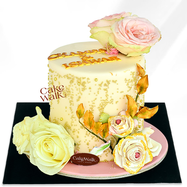 Elegant Flowers Cake