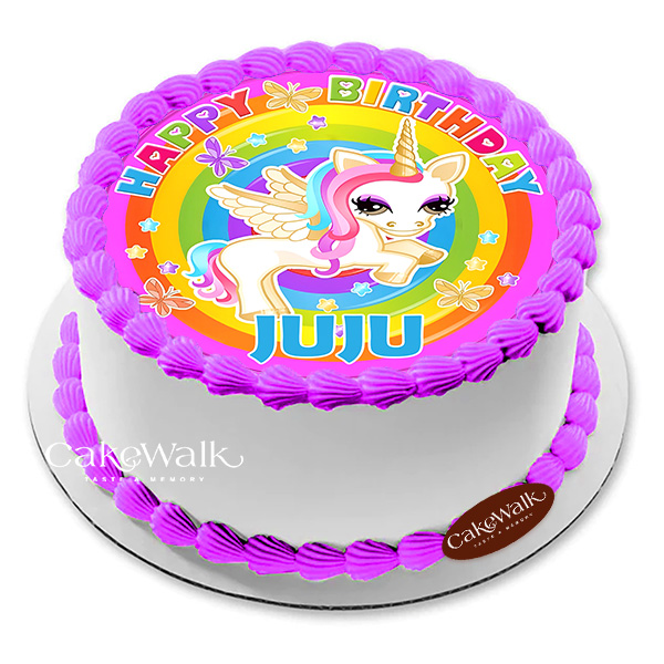 Unicorn Photo Theme Cake