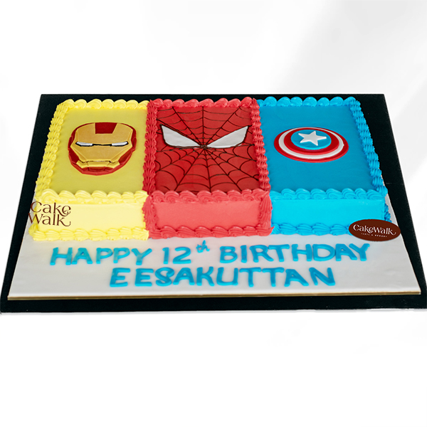 Avengers Superhero Cream Cake
