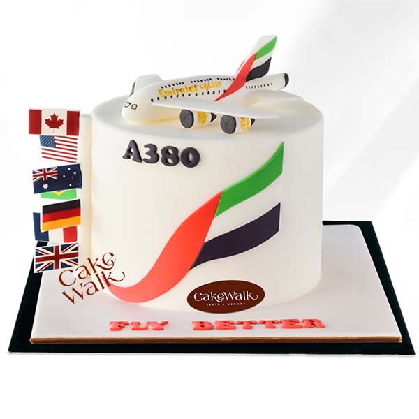 Emirates Airplane A380 Cake