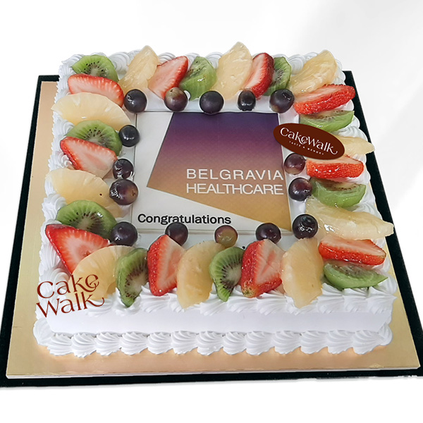 Fresh Fruit Cream Photo Cake 