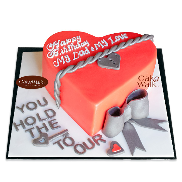 Fathers Day Heart Shape Cake