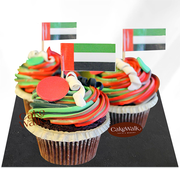 UAE Flag Cupcakes