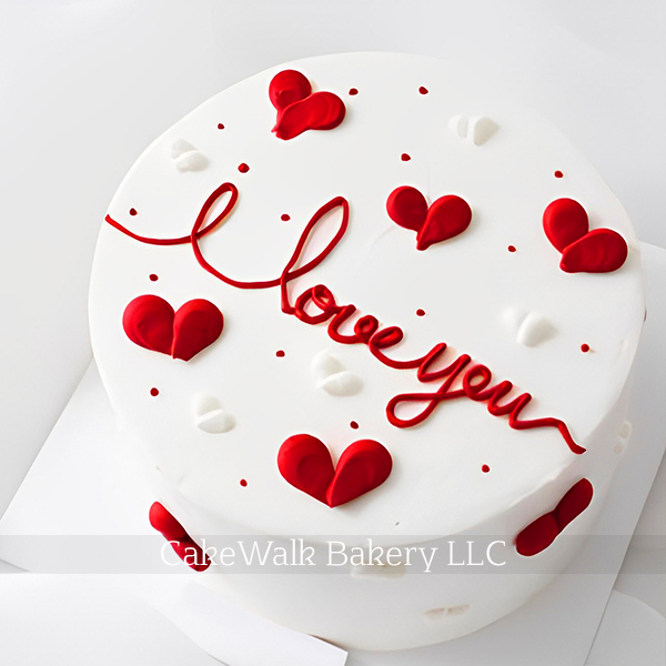Tiny Heart White Special Cake