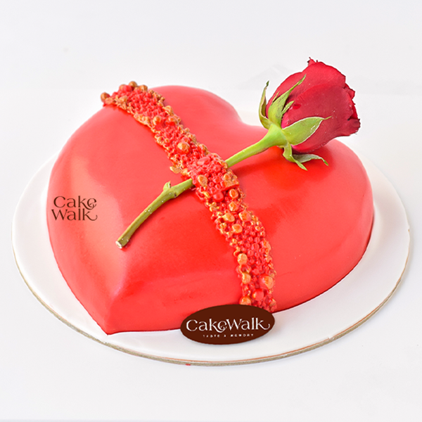 Romantic Red Rose Delight Cake